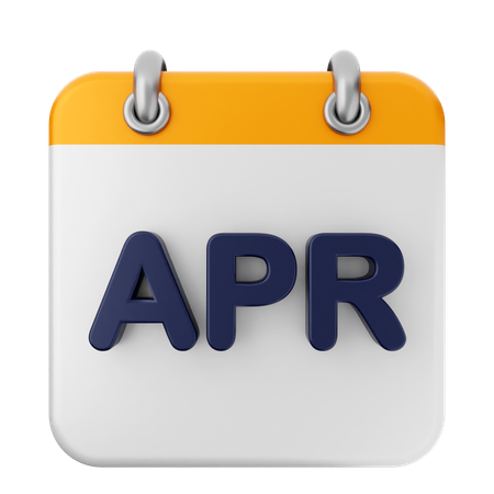 April Calendar  3D Icon