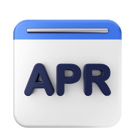 April Calendar  3D Icon