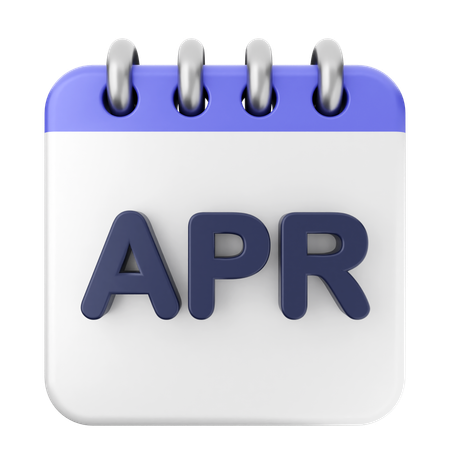 April Calendar  3D Icon