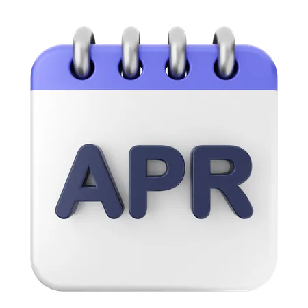 April Calendar  3D Icon