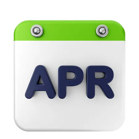 April Calendar  3D Icon