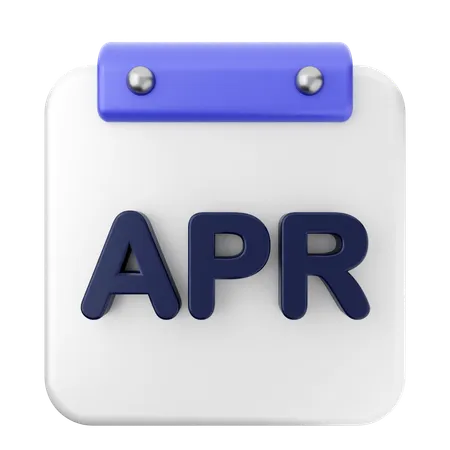 April Calendar  3D Icon