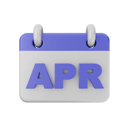 April Calendar  3D Icon