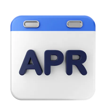 April Calendar  3D Icon