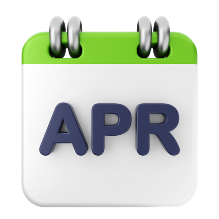 April Calendar  3D Icon