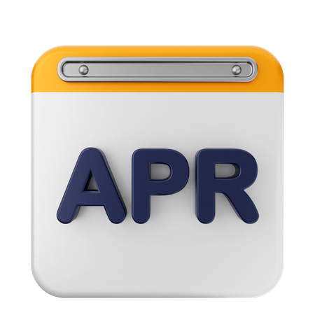 April Calendar  3D Icon