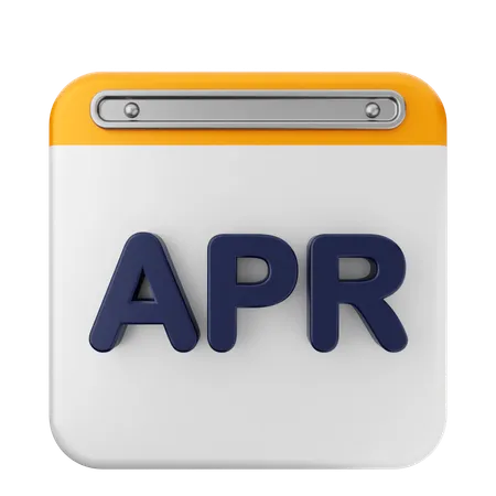 April Calendar  3D Icon