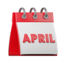 3d first day of april logo