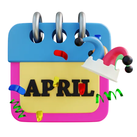 3 D Illustration April Calendar 3D Icon