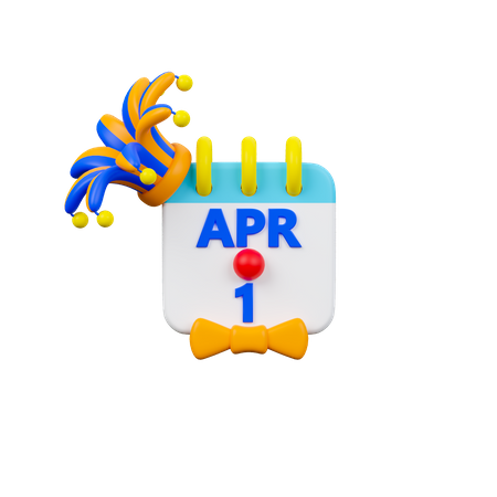 April Fools Day Calendar  3D Icon