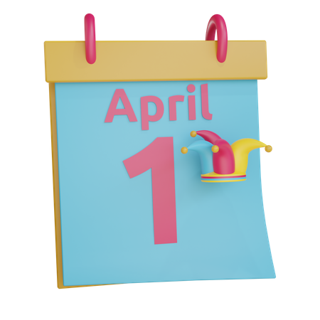 April Fools Day Calendar  3D Icon
