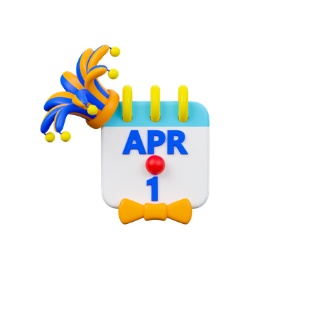April Fools Day Calendar  3D Icon