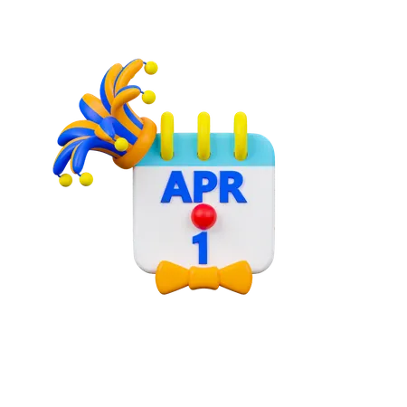 April Fools Day Calendar 3 D Icon 3D Icon