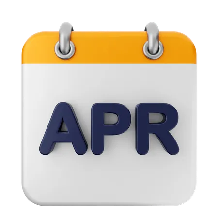 April Kalender  3D Icon