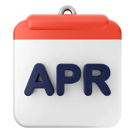 April Kalender  3D Icon