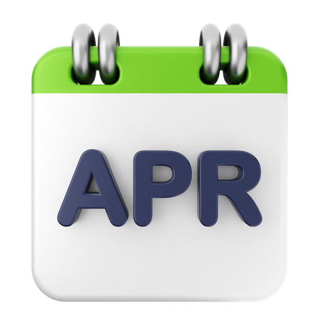 April Kalender  3D Icon