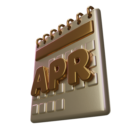 Kalender für den Monat April  3D Icon