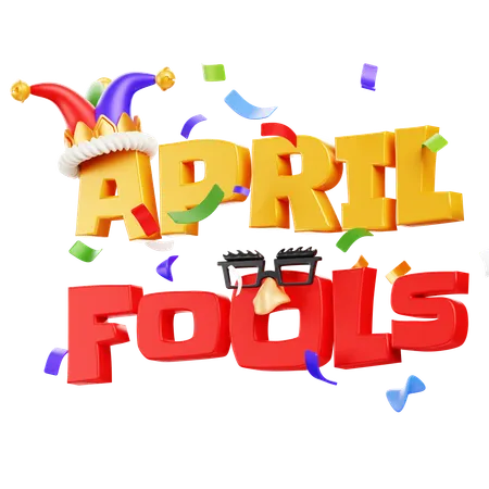 Aprilscherz-Text 3D Icon