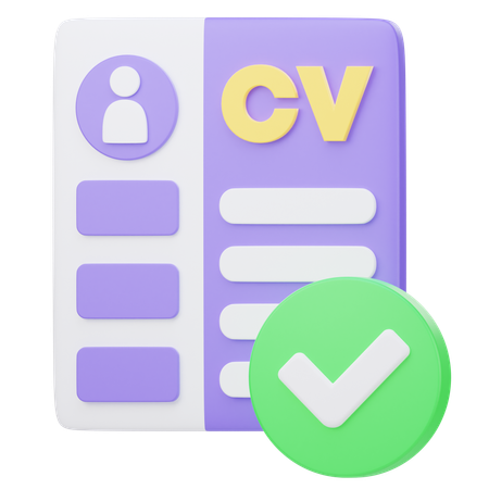 CV aprobado  3D Icon