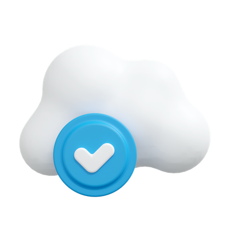 Aprobado en la nube  3D Icon