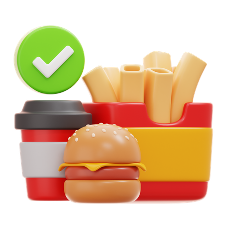 Aprobar comida  3D Icon