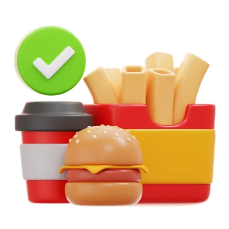 Aprobar comida  3D Icon