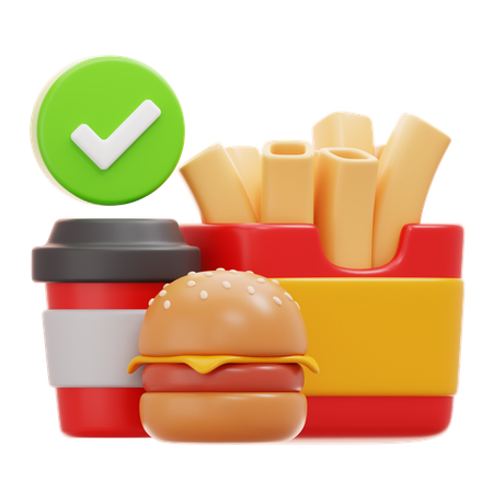 Aprobar comida  3D Icon