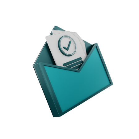 Aprobar correo  3D Icon