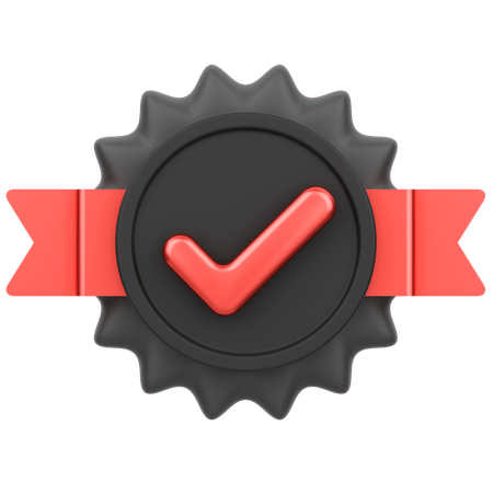 Aprobar insignia  3D Icon