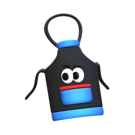3 D Rendering Cartoon Icon Cooking Tool Series Apron 3D Icon