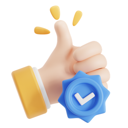 Aprovação  3D Icon