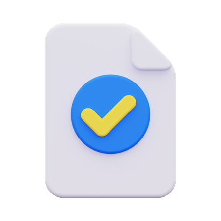 Aprovação de arquivo  3D Icon