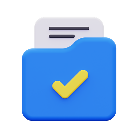 Aprovação de arquivo  3D Icon
