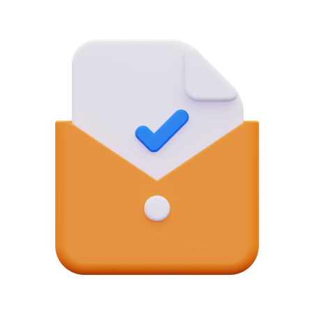 Aprovação de arquivo  3D Icon