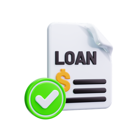 Aprovação de empréstimo  3D Icon