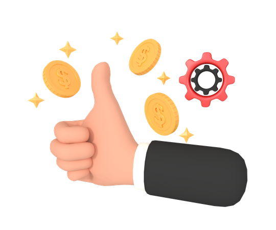 Aprovação de negócios  3D Icon