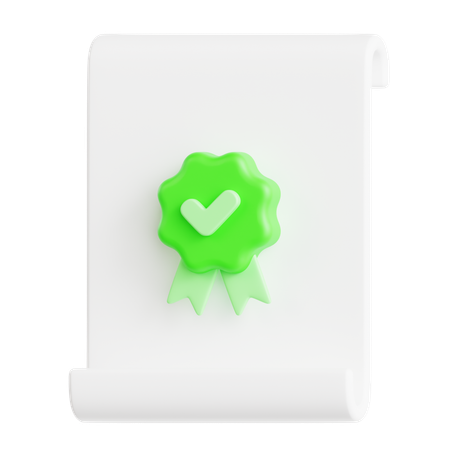Aprovação de papel  3D Icon