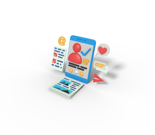 Aprovação de perfil  3D Icon