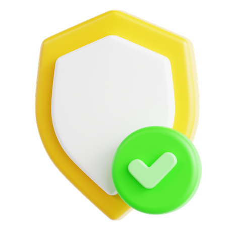 Aprovação de proteção  3D Icon