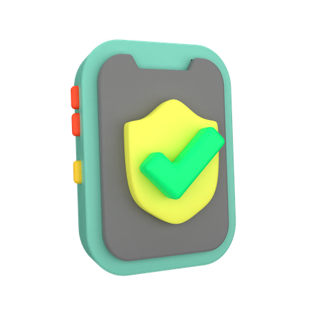 Aprovação de segurança  3D Icon