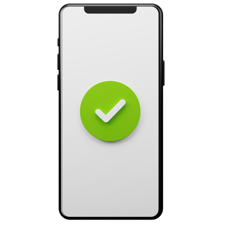 Aprovação de smartphone  3D Icon