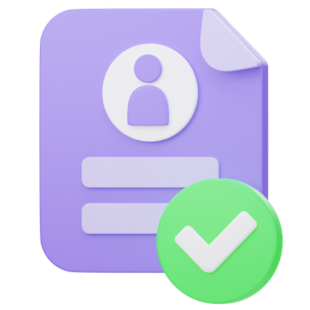 Currículo aprovado  3D Icon