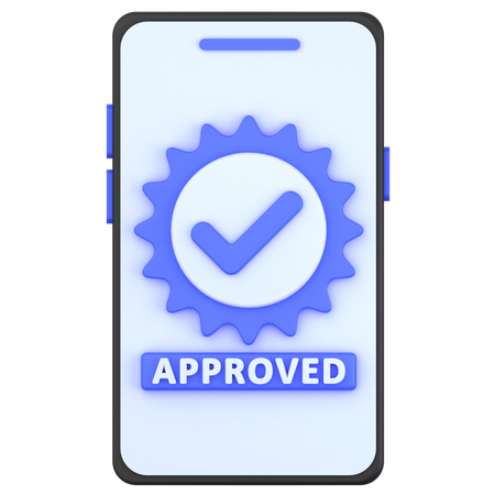 Celular aprovado  3D Icon