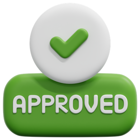 Oficial aprovado  3D Icon