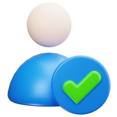 Usuário aprovado  3D Icon