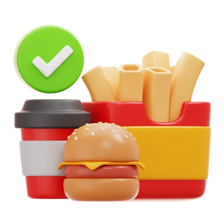 Aprovar comida  3D Icon