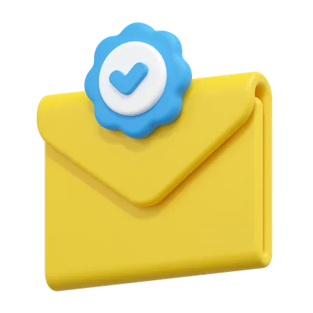 Aprovar e-mail  3D Icon