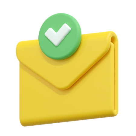 Aprovar e-mail  3D Icon