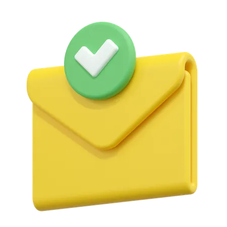 Aprovar e-mail  3D Icon