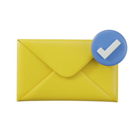 Aprovar e-mail  3D Icon